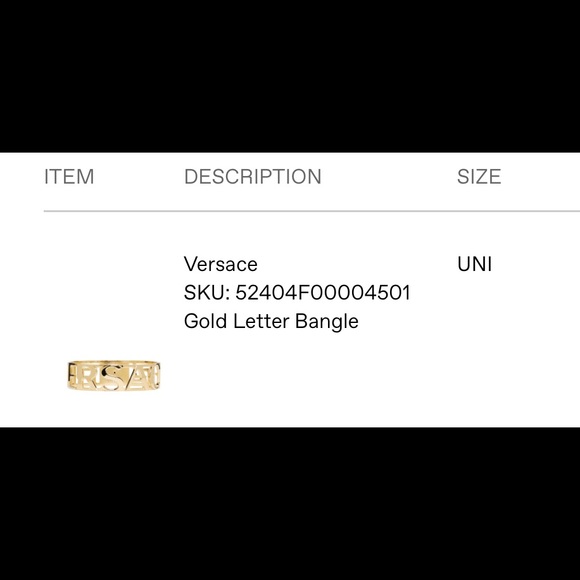 SOLD Versace Bangle - Gold Tone Brass - Picture 7 of 7